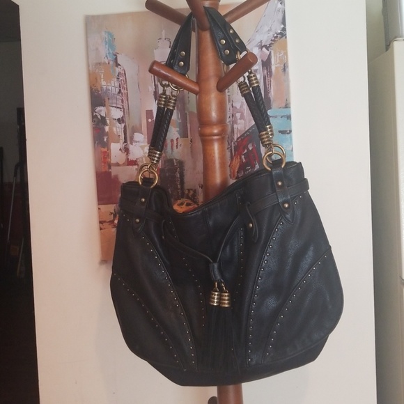 black boho purse